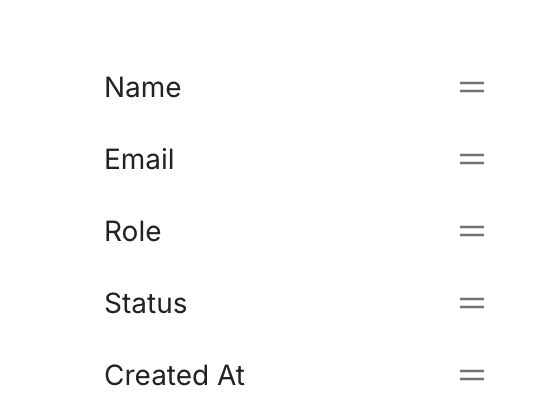 Sortable List preview